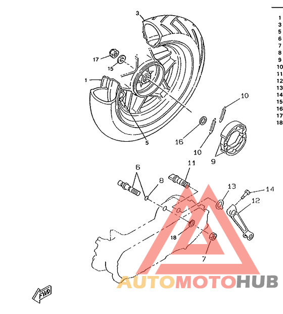 Переднее колесо