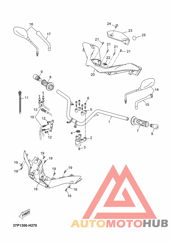 Steering handle & cable