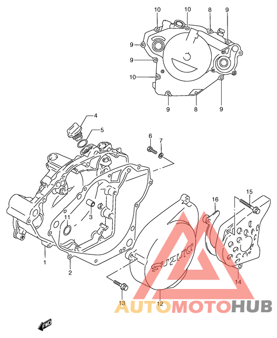 Crankcase cover ass`y  (v