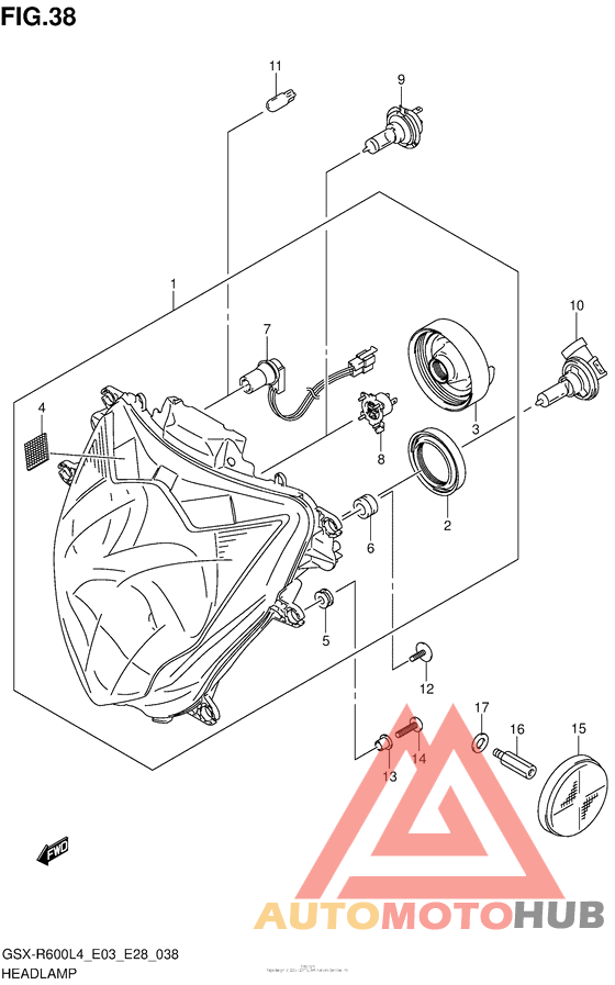 Headlamp (Gsx-R600L4 E03)