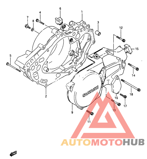 Crankcase cover ass`y  (v