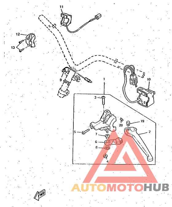 Handle switch. lever