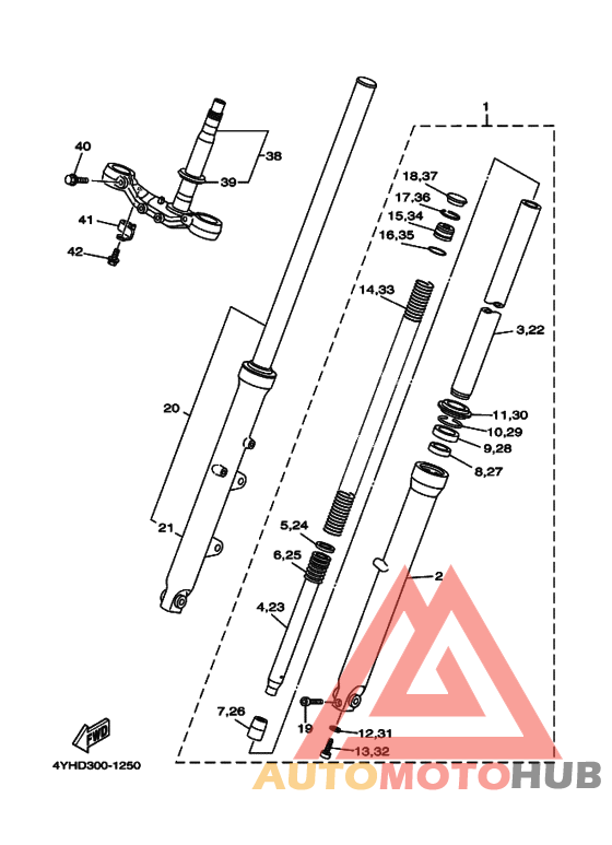 Вилка передней оси