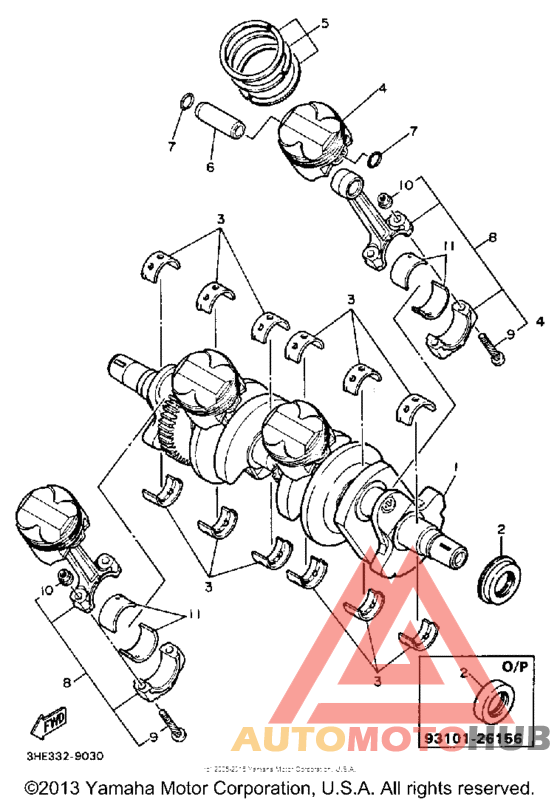 Crankshaft-piston