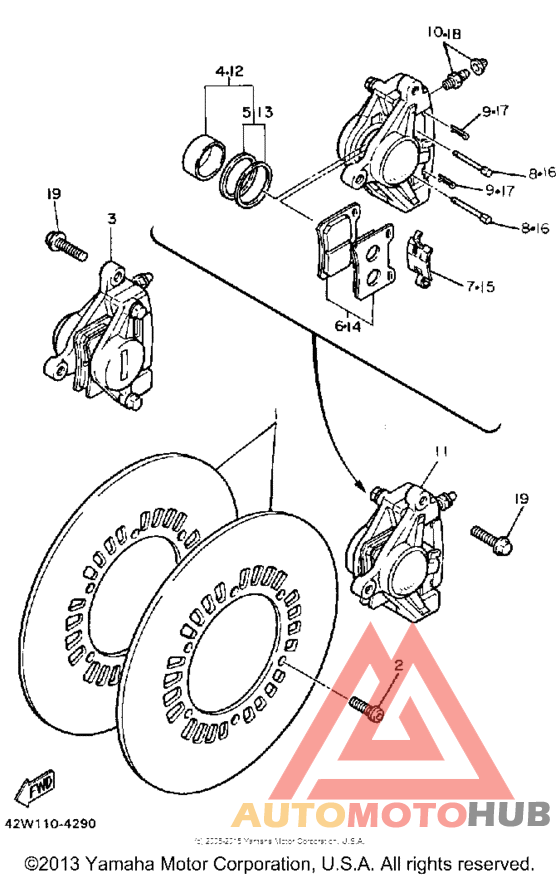 Front brake-caliper