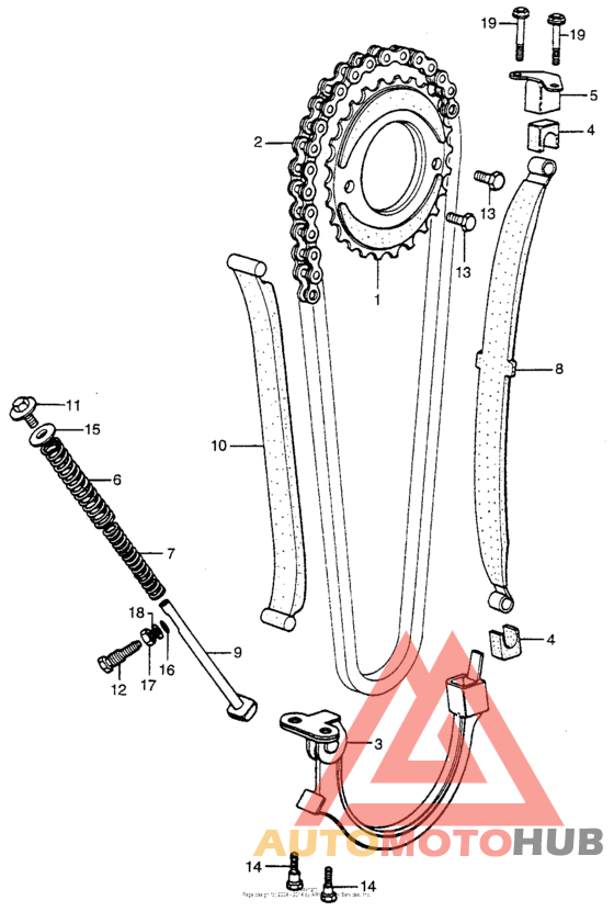 Cam chain + tensioner
