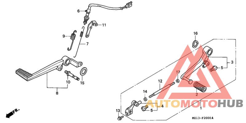Brake pedal assy