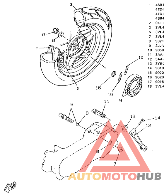 Переднее колесо