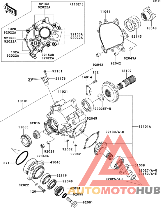 Front bevel gear(1/2)