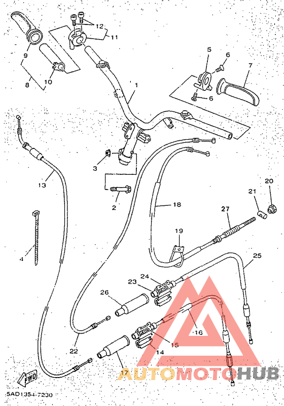 Steering handle. cable