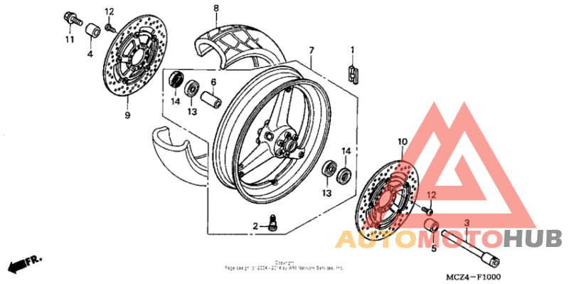 Переднее колесо