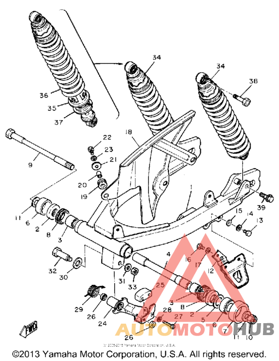 Rear arm-suspension