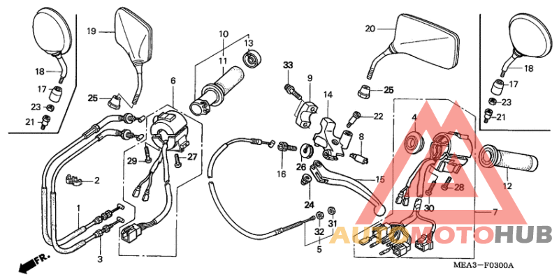 Handle switch/lever/cable