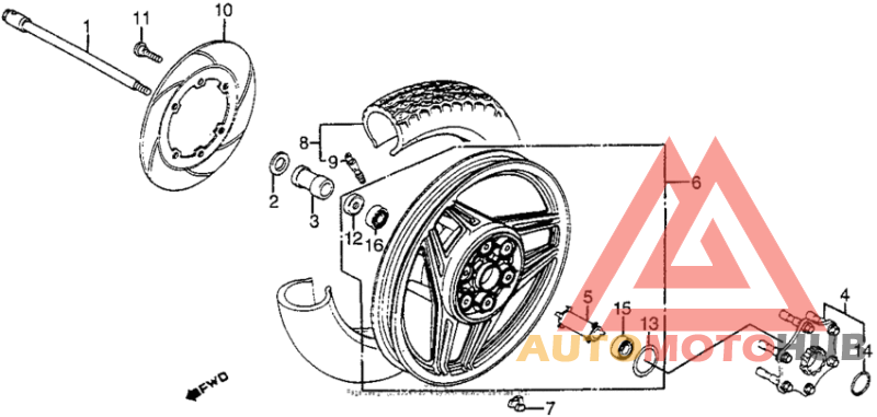 Переднее колесо