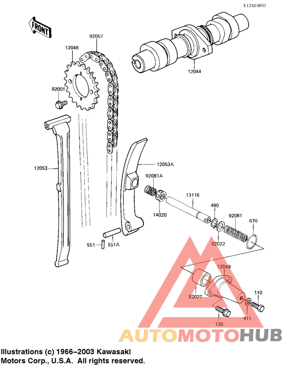 Camshaft/chain/tensioner
