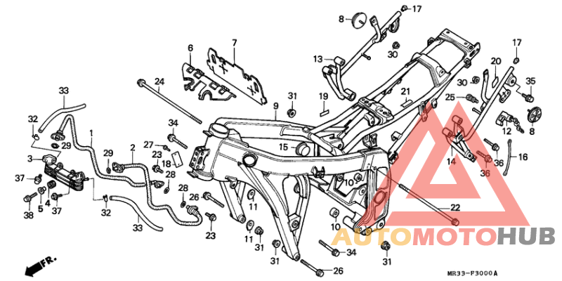 Frame body/oil cooler