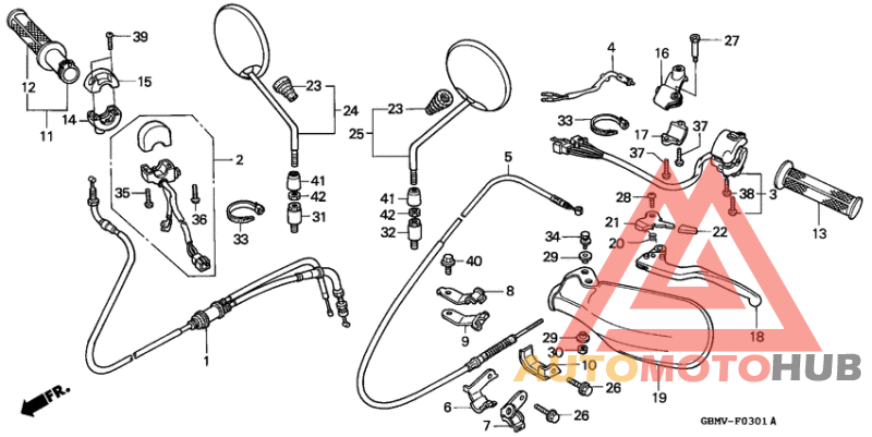 Handle lever/switch/cable