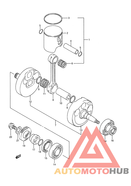 Вал коленчатый