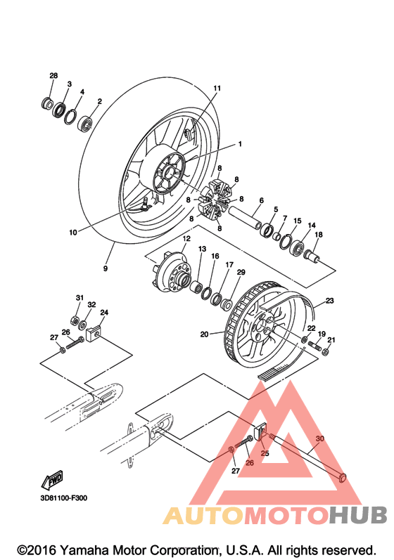Переднее колесо