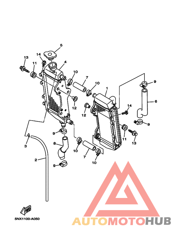 Радиатор и шланг