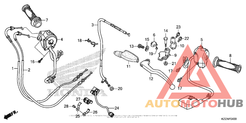 Handle Lever + Switch + Cable
