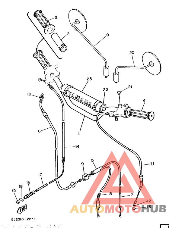 Steering handle. cable