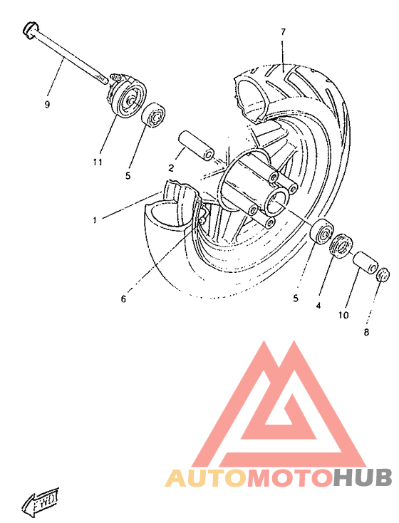 Переднее колесо