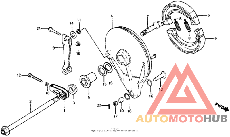 Rear brake panel 81