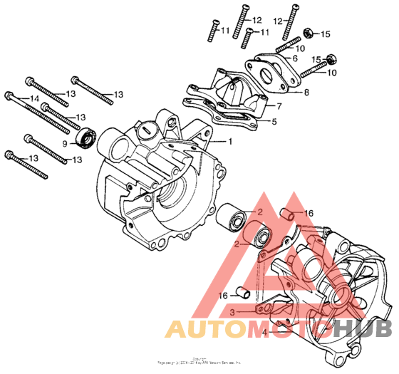 Crankcase + inlet pipe