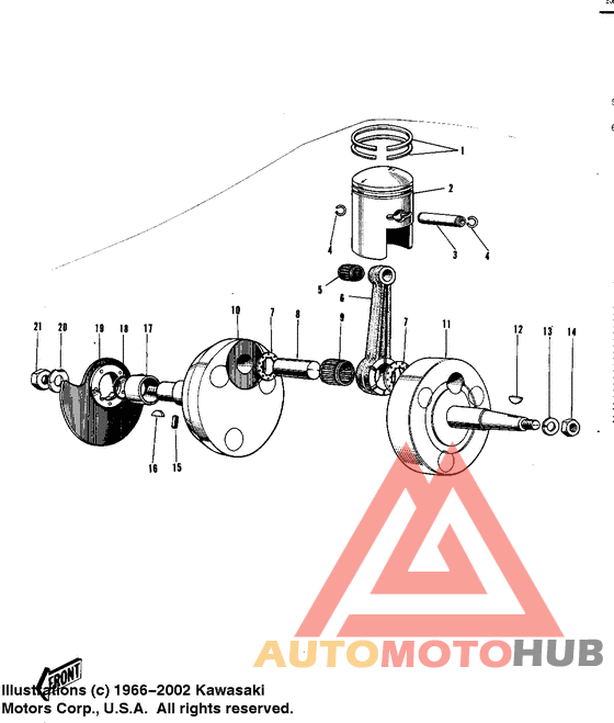 Crankshaft/piston/rotary valve