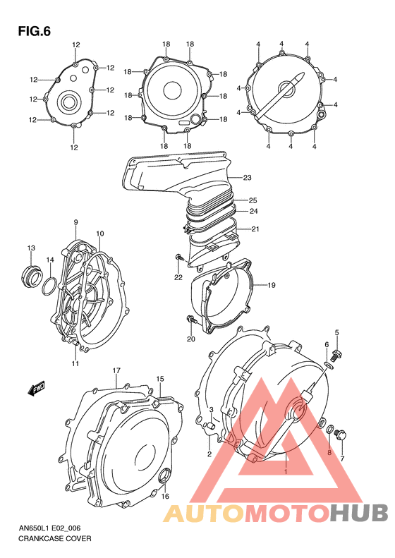 Crankcase cover ass`y  (v