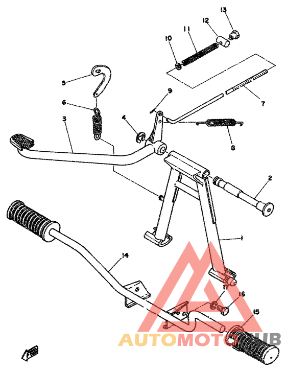 Stand.footrest, brake pedal