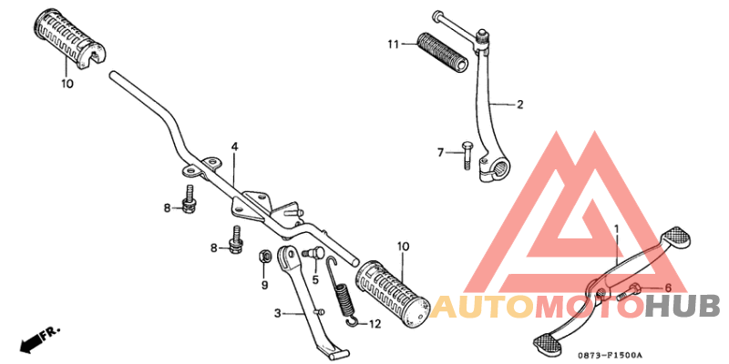 Step/kick arm/ change pedal