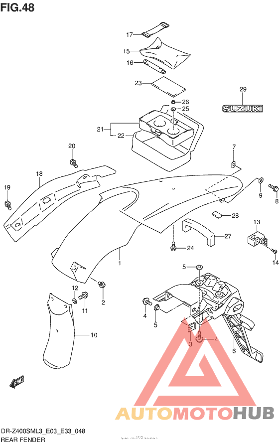 Задний бампер