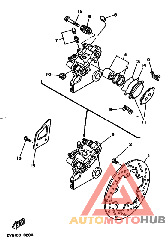 Задний суппорт