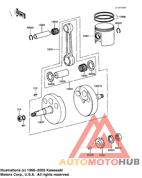 Crankshaft/piston