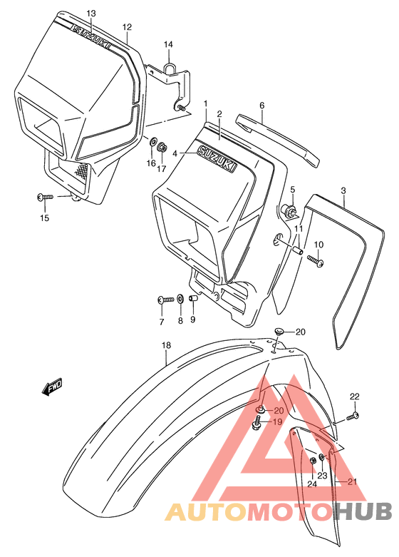 Headlamp cover  front fender