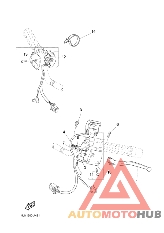 Handle switch. lever