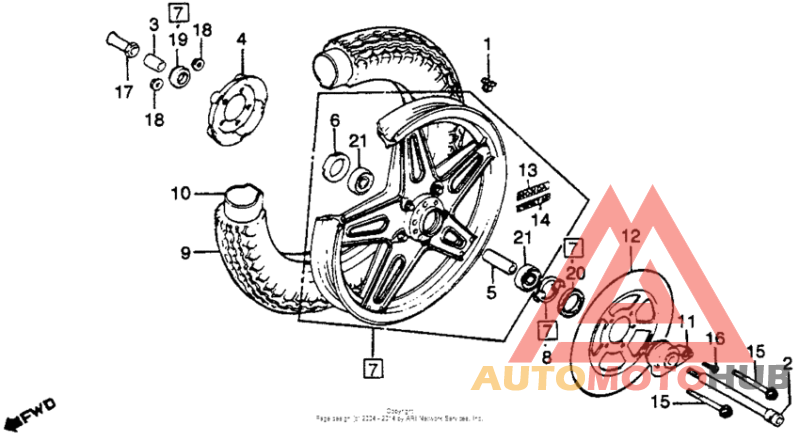 Cb750l front wheel