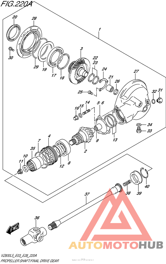 Propeller Shaft/final Drive Gear