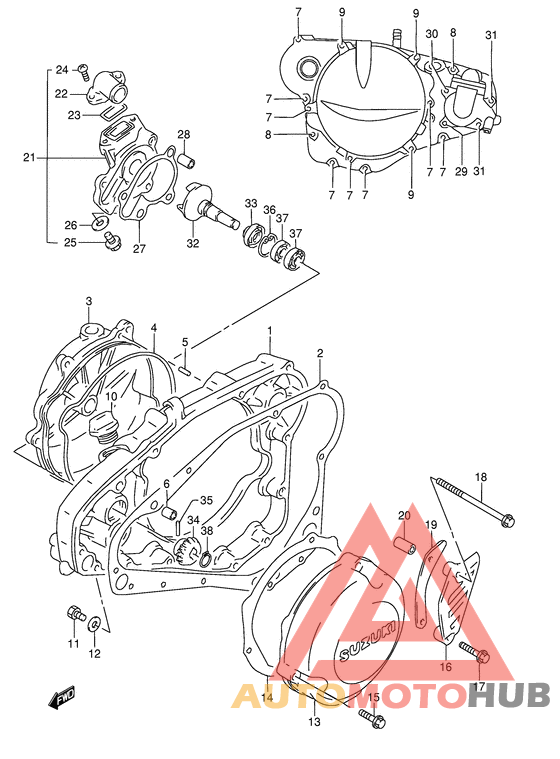 Crankcase cover ass`y  (v
