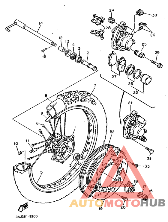 Переднее колесо