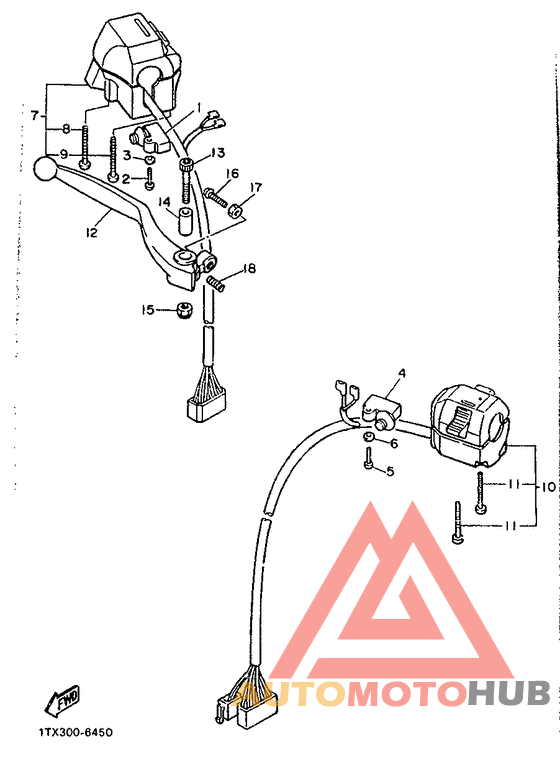 Handle switch. lever
