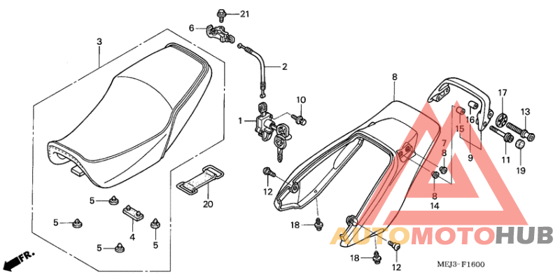 Seat/rear cowl