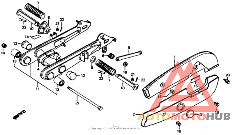 Swingarm + chain case 83