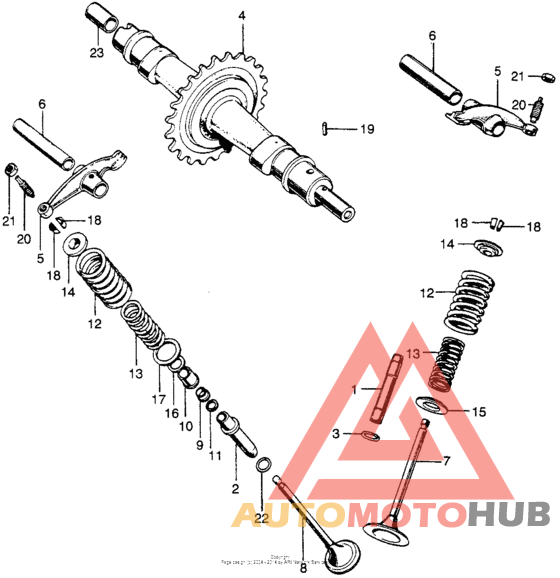 Camshaft + valves