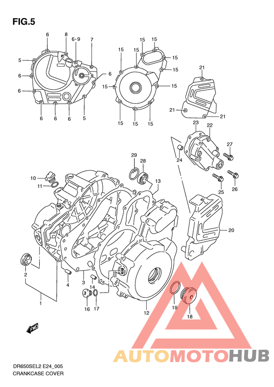 Crankcase cover ass`y  (v