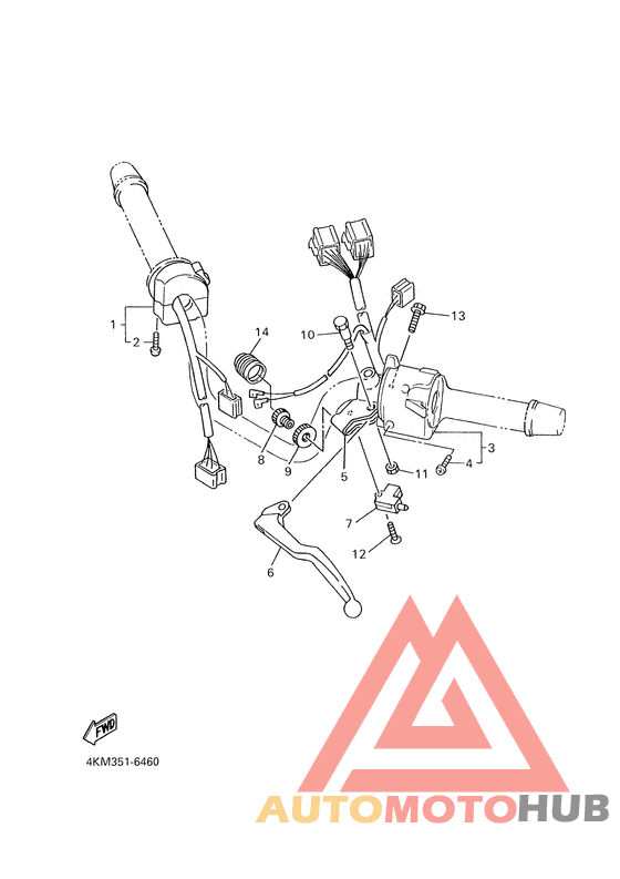 Handle switch. lever