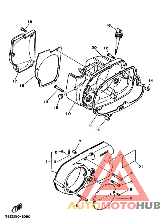 Crankcase cover ass`y  (v