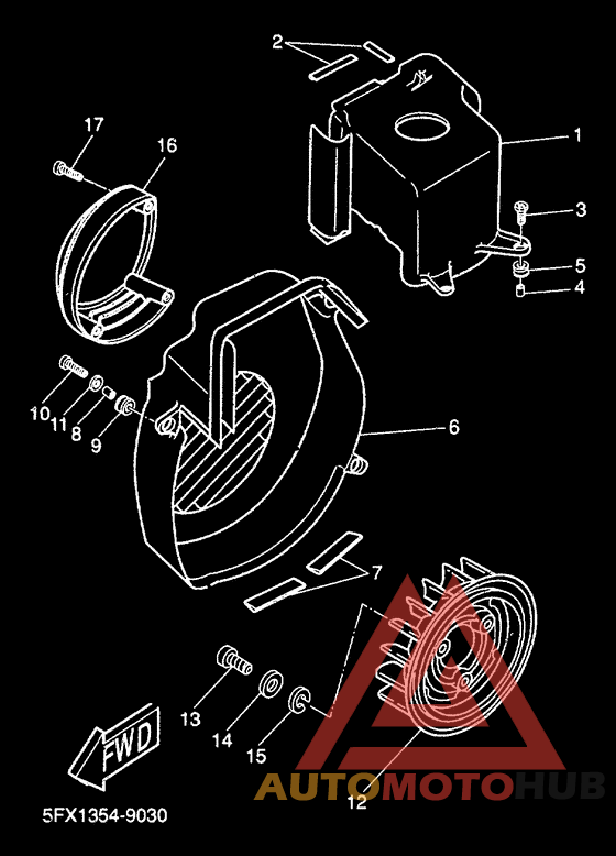 Cubierta de aire ventilador
